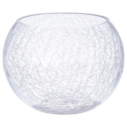 Vaza Atmosphera Crackle Clear Glass