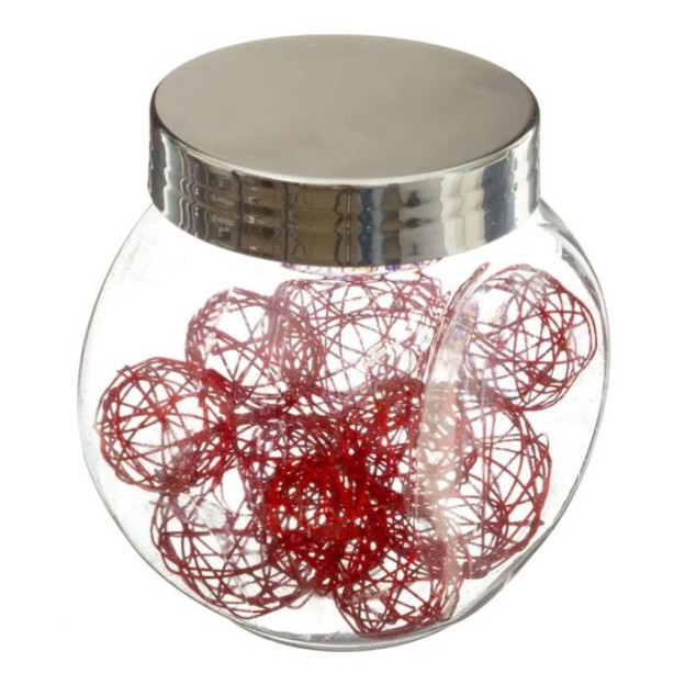 Borcan cu bile din sarma RED