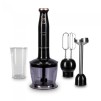 Blender 4 in 1, Goldmaster 7271, negru, 1500 W, blender, tocator, mixer, turbo, pahar de masurare 800ml, cap otel inoxidabil antistropire