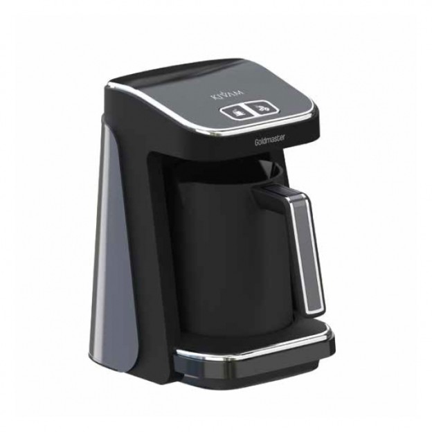 Cafetiera turceasca Goldmaster 8380 Anthracite, 480 W, fierbere redusa sau normala, protectie la fierbere, avertizare sonora si luminoasa, iluminare interna cafetierei