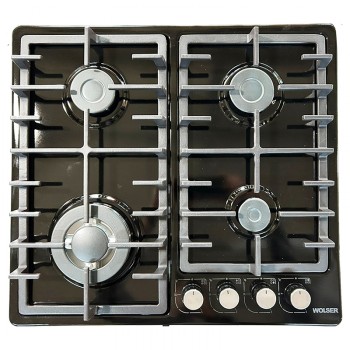 Plita de gaz incorporabila Wolser WL-TR 6400 SHINY BLACK Turbo FFD
