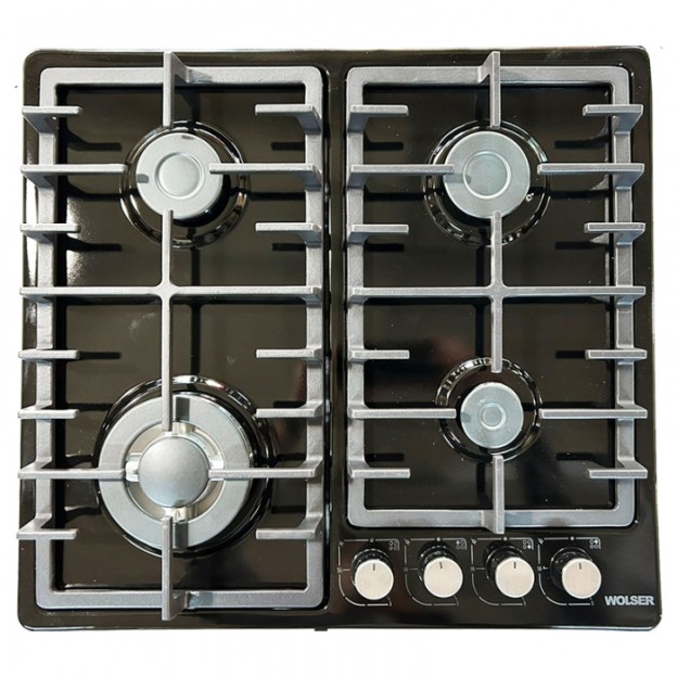 Plita de gaz incorporabila Wolser WL-TR 6400 SHINY BLACK Turbo FFD