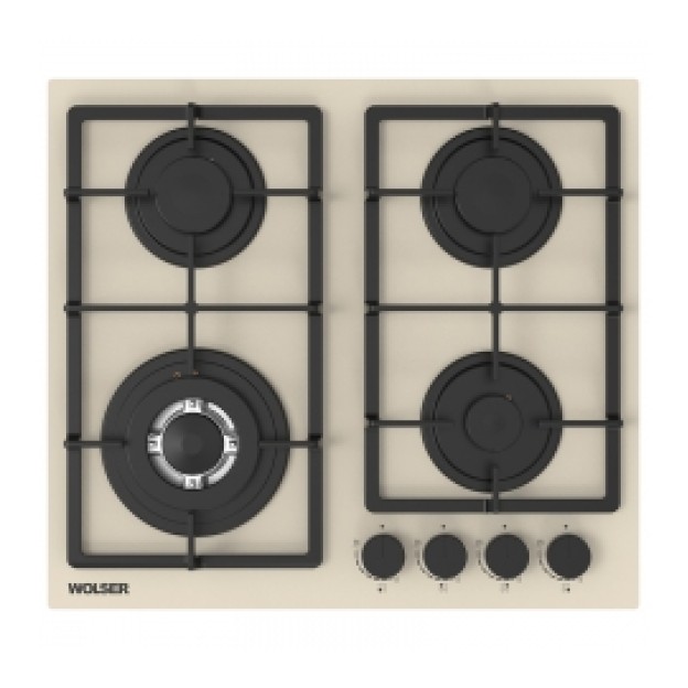 Plita de gaz incorporabila Wolser WL-BRD 6402  Ivory Glass FFD