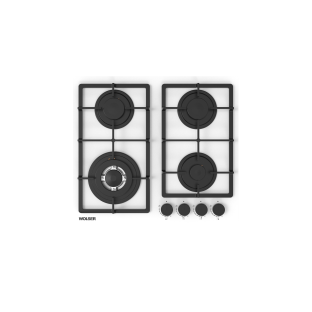 Plita de gaz incorporabila Wolser WL-BRD 6402  White Glass FFD