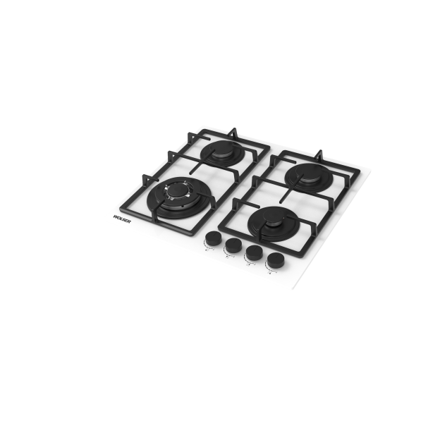 Plita de gaz incorporabila Wolser WL-BRD 6402  White Glass FFD