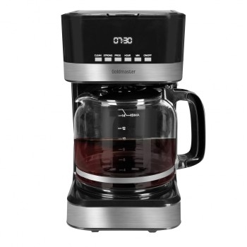 Cafetiera Goldmaster 7357, 1.8 litri, programabil, 95W, capacitate de 14-15 cani, filtru detasabil, display digital, sistem antipicurare, auto shut-off