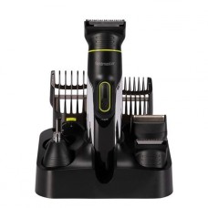 Masina de tuns si aparat de ras, Goldmaster GM-8163, multifunctional 7 in 1, tuns, ras, tuns barba, tuns sprancene, piepteni par si barba, rezistent la apa, baterie Li-ion, ulei, perie curatat