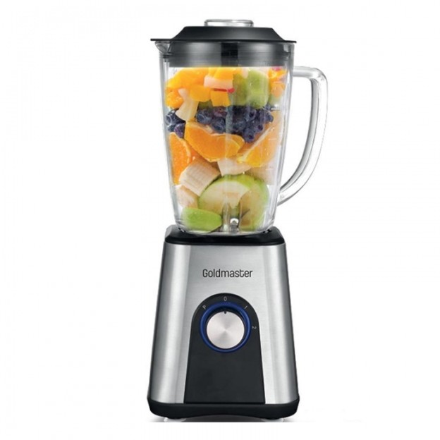 Blender Goldmaster 7254, 1000W, corp inox, functie zdrobire gheata, rotire puls, 1800ml
