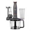 Blender 4 in 1 Goldmaster 7273, negru, 2 viteze, functia turbo, mixer otel inoxidabil rezistent la caldura, cap blender cu 4 lame si anti-stropire, castron maruntire de 1, 5 litri, pahar masurare 800ml