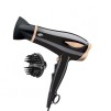 Uscator de par, Goldmaster 7163, 2200 W, 3 nivele de temperatura, 2 viteze, negru cu auriu, 2 capete ( difuzor de volum si cap concentrator )