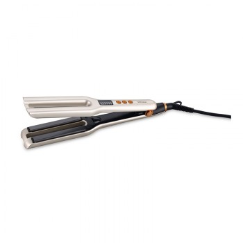 Placa de indreptat parul Dual Plate, Goldmaster 9150, TwinPro, placi ceramice keratin, display digital, design cu 2 placi, cablu rotativ 360