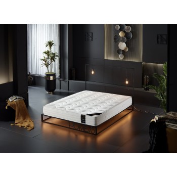 Saltea ortopedica, Homevs, model ASTRO, 200x180x20 cm, arcuri Bonnel impachetate individual, 12 straturi, tehnologie Memory Foam, materiale de inalta calitate - tesatura tricotata
