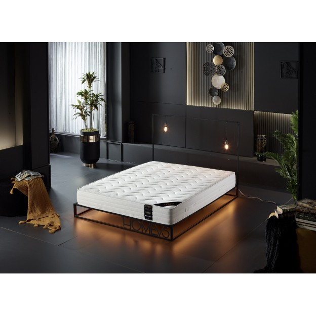 Saltea ortopedica, Homevs, model ASTRO, 200x120x20 cm, arcuri Bonnel impachetate individual, 12 straturi, tehnologie Memory Foam, materiale de inalta calitate - tesatura tricotata