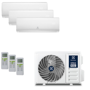 Pachet aer conditionat multisplit ELECTROLUX , inverter , unitate externa 21000 BTU , unitati interne 9000 BTU + 2 x 7000 BTU , Clasa A++/A+ , Wi FI