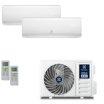 Pachet aer conditionat multisplit ELECTROLUX , inverter , unitate externa 32000 BTU , unitati interne 1 x 9000 BTU + 1x 18000 BTU , Clasa A++/A+ , Wi FI