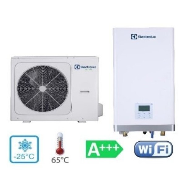 Pompa de caldura 8.3kW, aer-apa Electrolux, monofazata, 105mp, Wi-FI, model EMHp-8V/N81