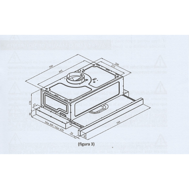 Hota de bucatarie  Wolser WL- F  60 SLIM INOX