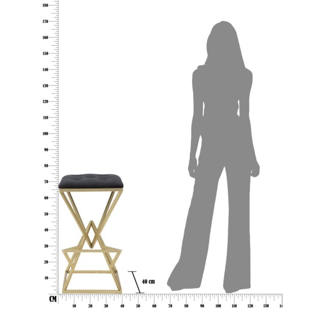 TABURET BAR PIRAMID CM 40X40X75