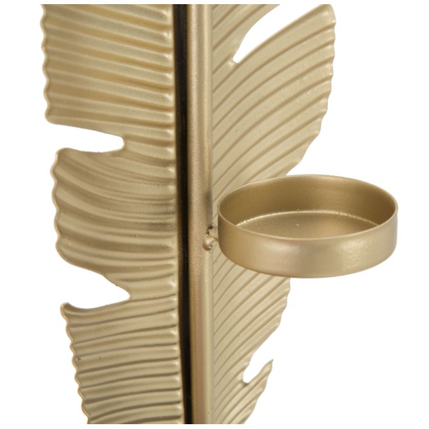 DECORATIUNE CU SUPORT LUMANARE LEAF GLAM 10X10X34 