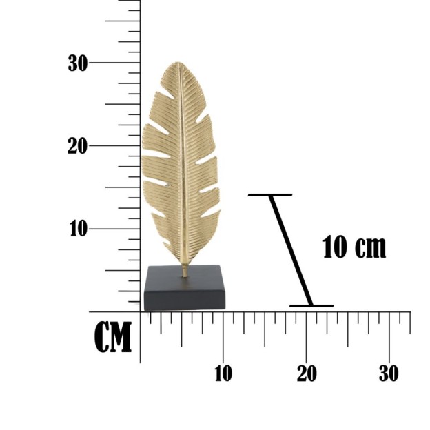 DECORATIUNE CU SUPORT LUMANARE LEAF GLAM 10X10X34 