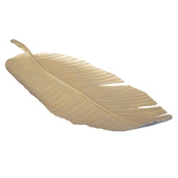 PLATOU DECORATIV LEAF GLAM -B-CM 18X2X55 | HomeVibes