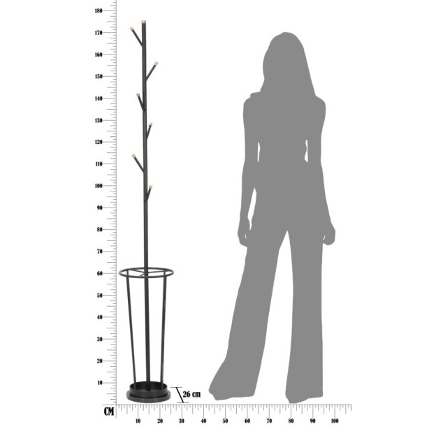 SUPORT UMBRELA GLAM BLACK CMØ 26X176