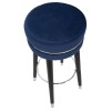 TABURET DE BAR PARIS BLUE/ARGINTIU 35X74