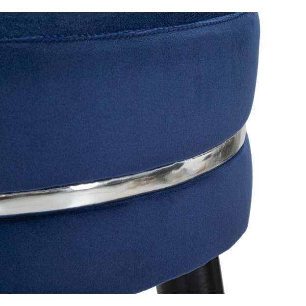 TABURET DE BAR PARIS BLUE/ARGINTIU 35X74