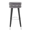 TABURET DE BAR PARIS GRIGIO/SILVER CM Ø 35X74 