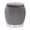 PUFF/DEPOZITARE PARIS GRIGIO/SILVER CM Ø 43X43