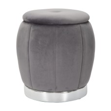 PUFF/DEPOZITARE PARIS GRIGIO/SILVER CM Ø 43X43