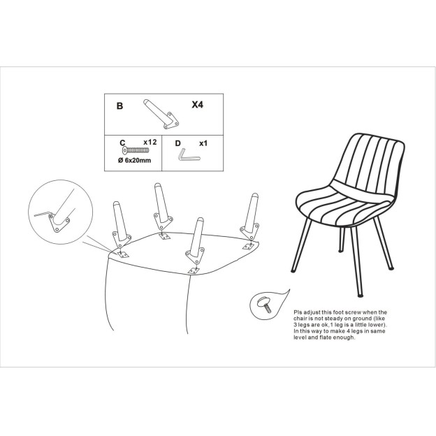 SCAUN PARIS VERDE/AURIU SET 2 BUC 51X59X79