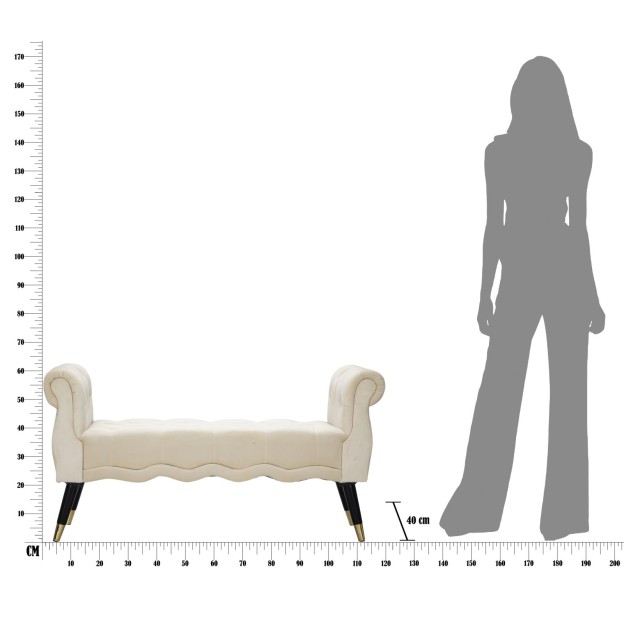 PANCHETTA PARIS CREMA/GOLD CM 120X40X60