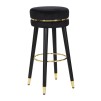 TABURET DE BAR PARIS NERO/GOLD CM Ø 35X74