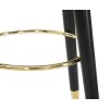 TABURET DE BAR PARIS NERO/GOLD CM Ø 35X74