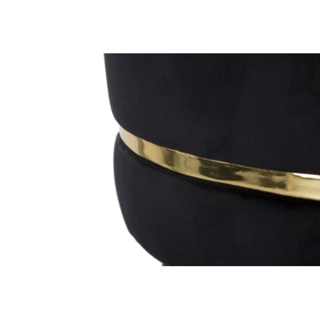 TABURET DE BAR PARIS NERO/GOLD CM Ø 35X74