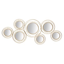 PANOU FIER CU OGLINDĂ ROTUNDA 124,5X4X53,5 | HomeVibes
