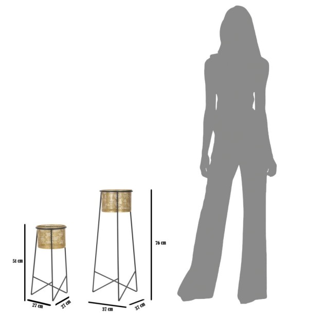 SET 2 SUPORTI PENTRU GHIVECE FLORI 37X76-27X51 