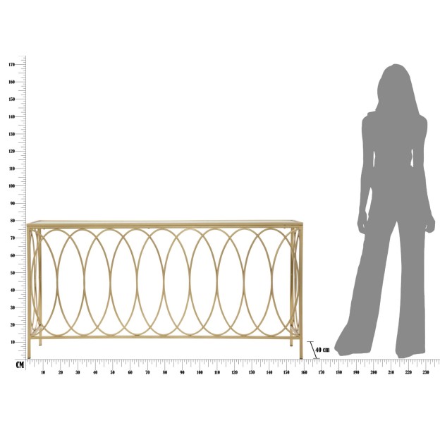 CONSOLA ARC SIMILMARBLE CM 160X40X79 