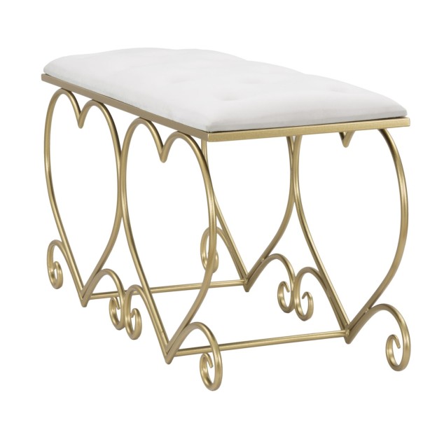 BANCĂ INIMA CREMA CM 105X37,5X51,5