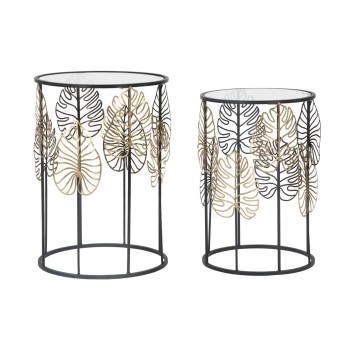 Masă foglie glam coppia cm ø 38x55-33x50
