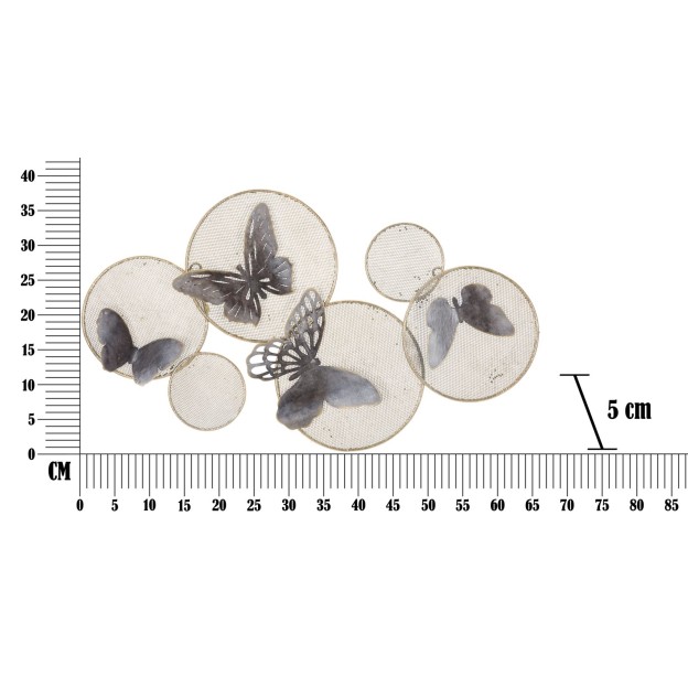 PANOU DE PERETE FIER FLUTURILE ÎNCHIS CM 66X5X38 