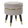 TABURET PARIS GRIGIO/GOLD CM Ø 35X40,5 
