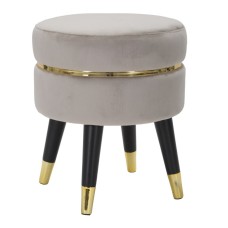 TABURET PARIS GRIGIO/GOLD CM Ø 35X40,5