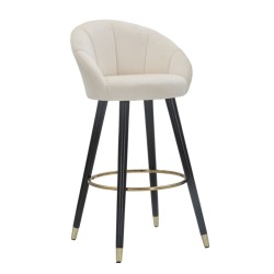 Taburet de bar praga crema cm 55x56x104