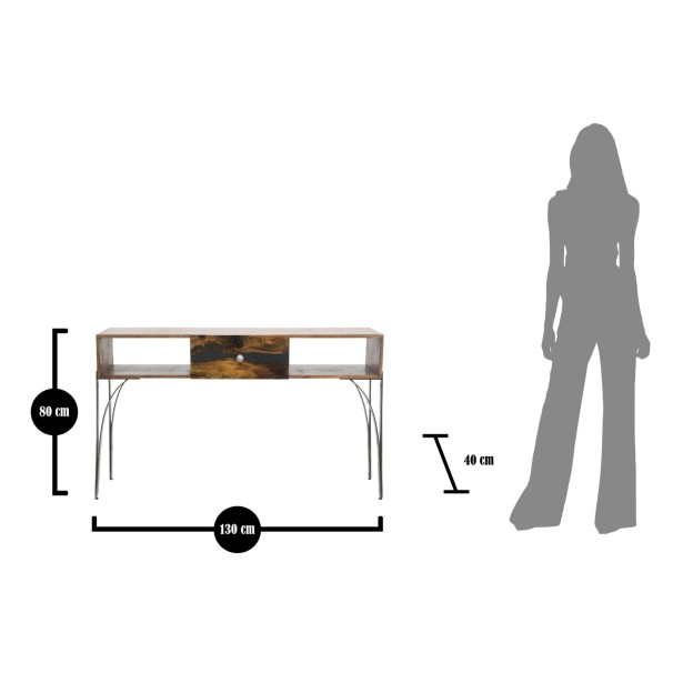 CONSOLA MUSTANG CM 130X40X80 (LEGNO DI ACACIA NILOTICA) 