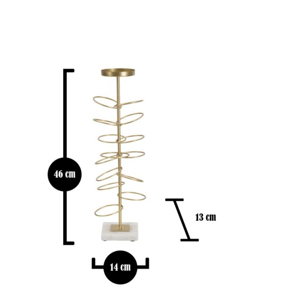 SUPORT LUMANARE CM 14X13X46 