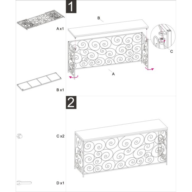 CONSOLA SPIRALA CM 140X36X82 