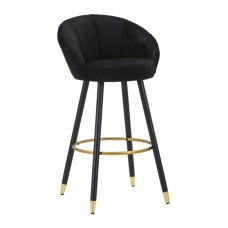 TABURET DE BAR PRAGA NERO CM 55X56X104