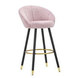 TABURET DE BAR PRAGA ROSA CM 55X56X104